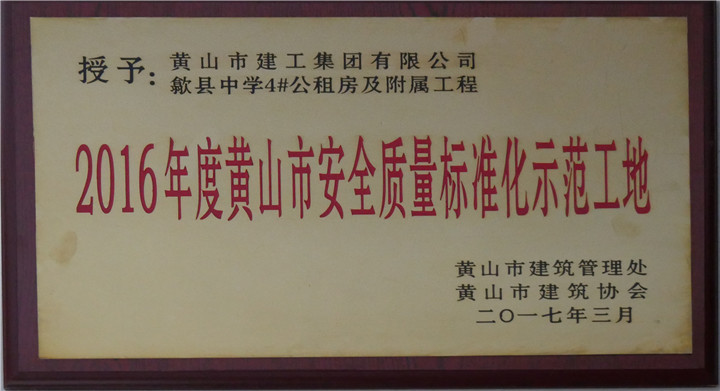 2016年度华体会体育官方网站
市安全质量标准化示范工地